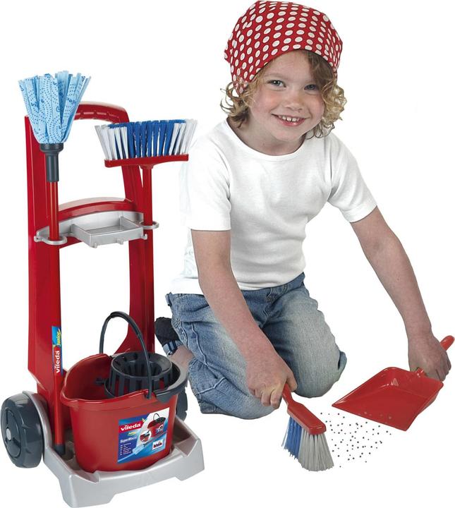 Actual product image Theo Klein Vileda broom wagon