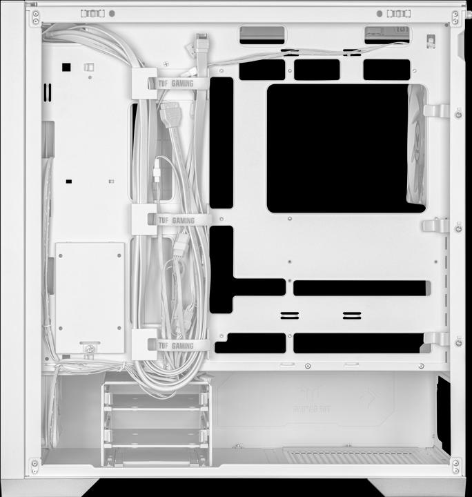 Actual product image ASUS TUF Gaming GT302 TG ARGB White (ATX, mATX, Mini-ITX)