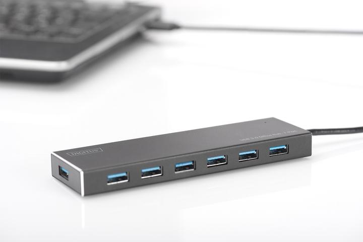 Immagine prodotto Digitus Hub 7 porte USB 3.0 SuperSpeed, alimentatore, alluminio HQ (USB-A, 7 Porti)