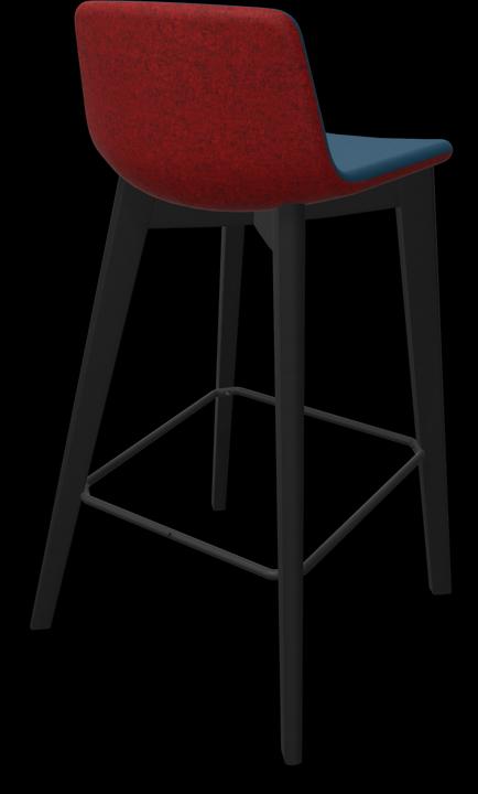 Blu, Nero, melange rosso, Frassino tinto di nero