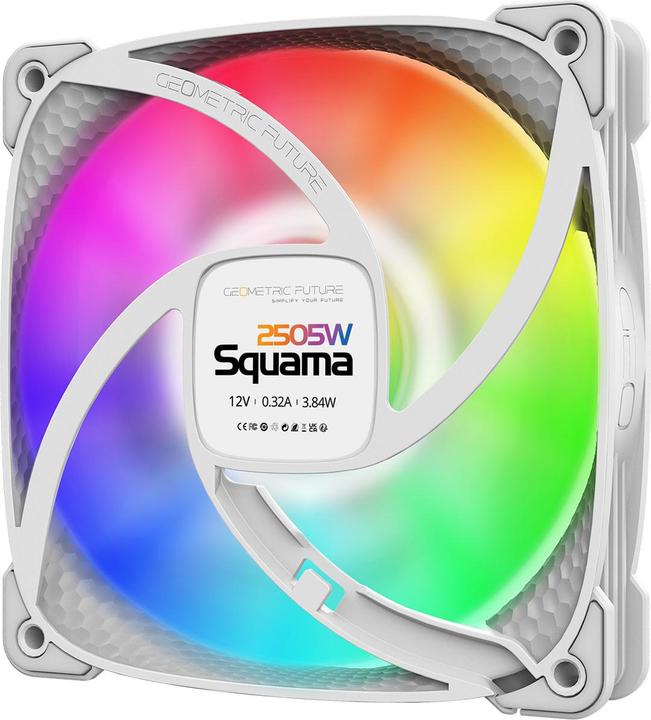 Image du produit Geometric Future Ventilateur Squama 2505B RGB, pack de 3 - 120 mm, blanc (120 mm, 3 x)