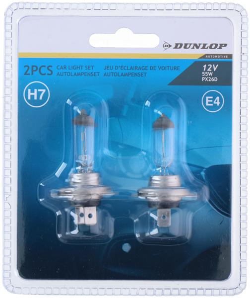 Productafbeelding Dunlop Autolamp 2 stuks H7 12V 55W