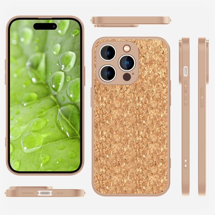 Produktbild Nalia Kork Hülle mit Silikon Rahmen (Apple iPhone 14 Pro)