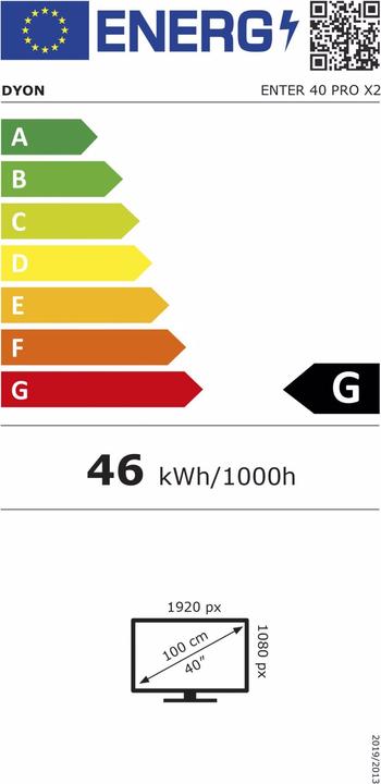 Etichetta energetica Dyon Enter 40 PRO X2 (40", LED, Full HD, 2021)