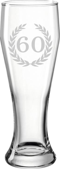 Produktbild Luxentu Weissbierglas mit Gravur 60. Jubiläum (0.50 l, 1 x)