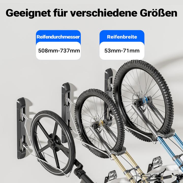 Produktbild Wiltec Fahrrad Wandhalterung 11,8x63,8x58,3cm bis 35kg Fahrradhalterung