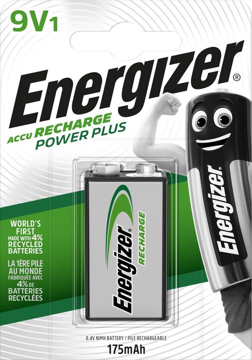 Produktbild Energizer Recharge Power Plus (1 Stk., 9V Block, 175 mAh)