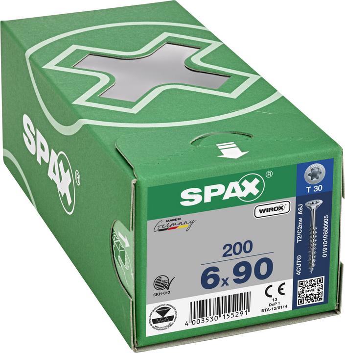 Actual product image Spax Chipboard screws SK T30 6.0x90 mm (200 Screws per piece)