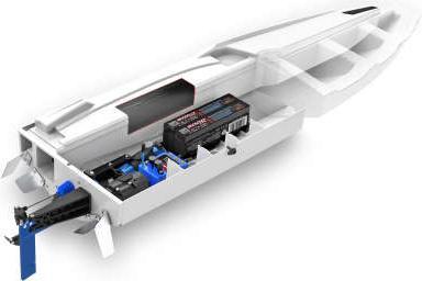 Image du produit Traxxas BOAT SPARTAN SR 1037mm 1:10 EP RTR RED TQi 2.4GHz SANS chargeur et SANS accu