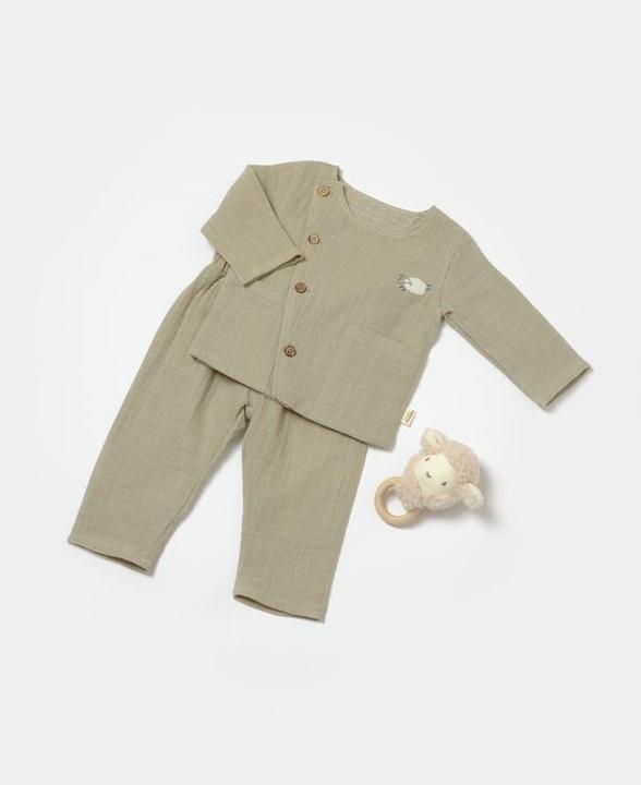 BabyCosy Set aus langärmligem T-Shirt und Hose (80)