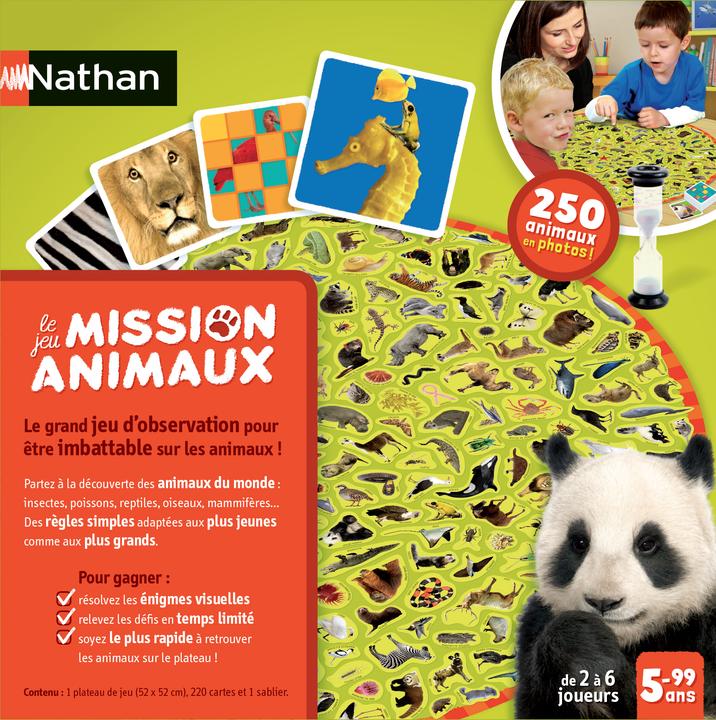 Image du produit Nathan Mission animaux jeu de société Fine motor skill (dextérité) (Français)