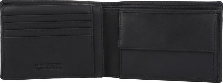 Immagine prodotto Greenburry Portafoglio nero puro in pelle con protezione RFID 12,5 cm