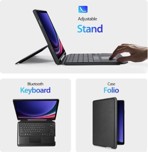 Image du produit Dux Ducis Étui pour clavier de la série DK (US, Galaxy Tab S9 FE+, Galaxy Tab S9+, Galaxy Tab S10+)