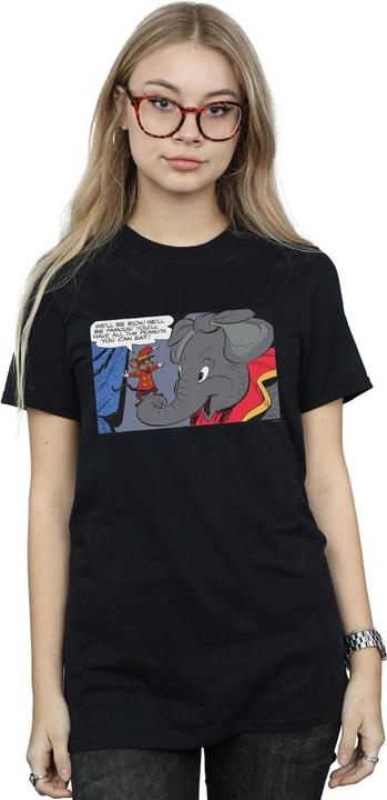Actual product image Disney Womens/Ladies Dumbo Rich And Famous Cotton Boyfriend T-Shirt (XXL)