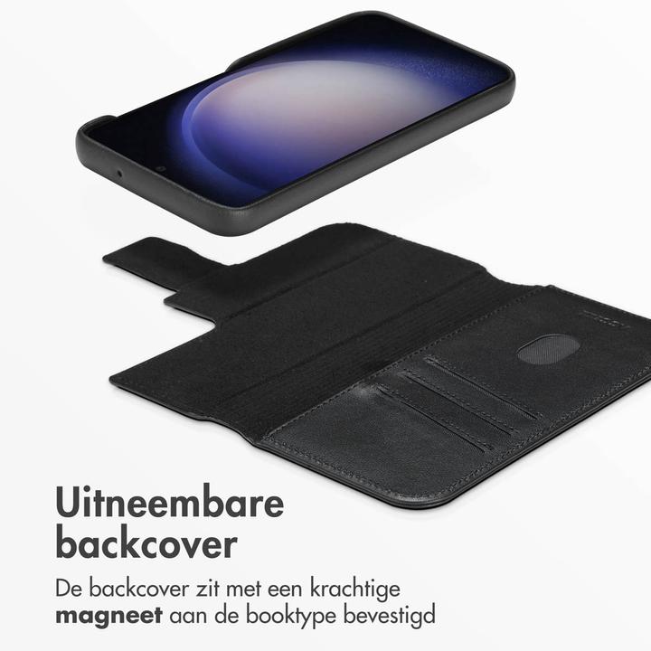 Actual product image Accezz Leather Bookcase 2-in-1 met MagSafe Samsung Galaxy S23 - Onyx Black (Samsung Galaxy S23+)