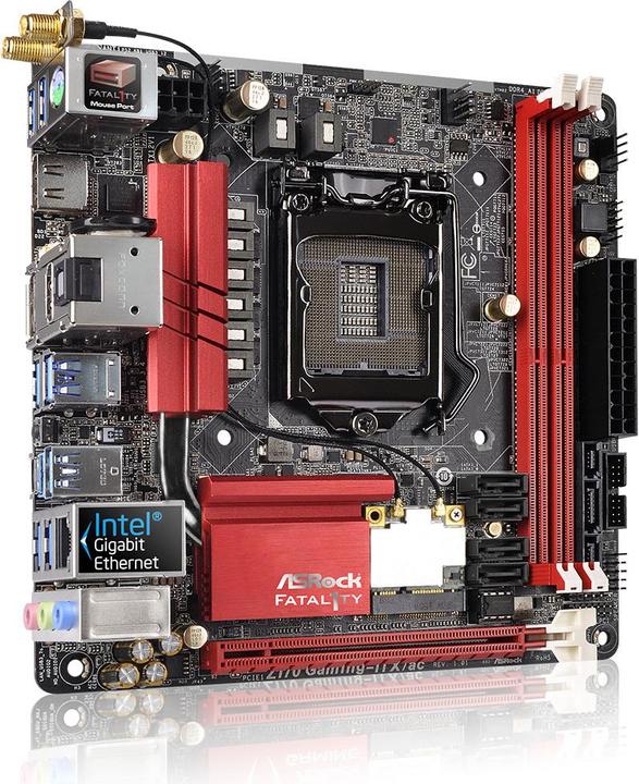 Produktbild AsRock Fatal1ty Z170 Gaming-ITX/ac (LGA 1151, Intel Z170, Mini-ITX)