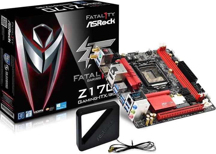 Produktbild AsRock Fatal1ty Z170 Gaming-ITX/ac (LGA 1151, Intel Z170, Mini-ITX)