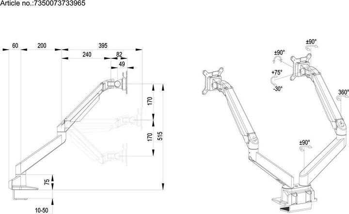 Image du produit Multibrackets M Deskmount (Tables, 32")