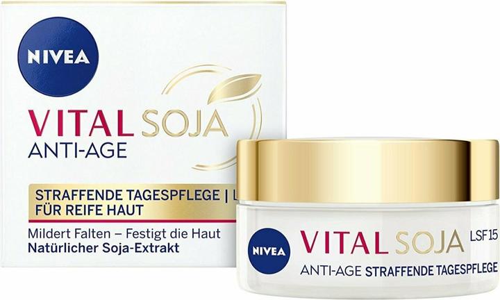 Actual product image NIVEA Vital Soy Anti-Age Day Cream SPF15 Pot 50 ml (50 ml, 24h cream, SPF 15)