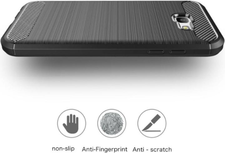 Actual product image Screenguard Samsung Galaxy A7 2017 Cover Carbon Brushed Soft TPU (Samsung Galaxy A7 (2017))