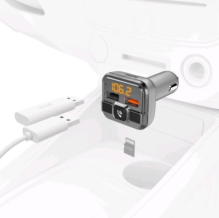 Actual product image Hama FM transmitter with Bluetooth® and hands-free function