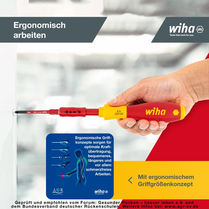 Produktbild Wiha Schraubendreher (Schlitzschrauben, Torx (TX), Pozidriv-Kreuzschlitz (PZ), Phillipps-Kreuzschlitz (PH))