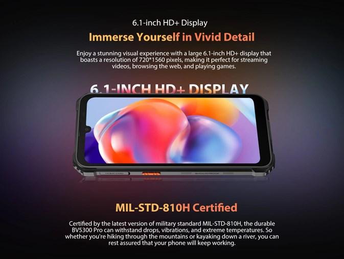 Image du produit Blackview BV5300 Pro (64 Go, Vert, Noir, 6.10", Double SIM, 13 Mpx, 4G)