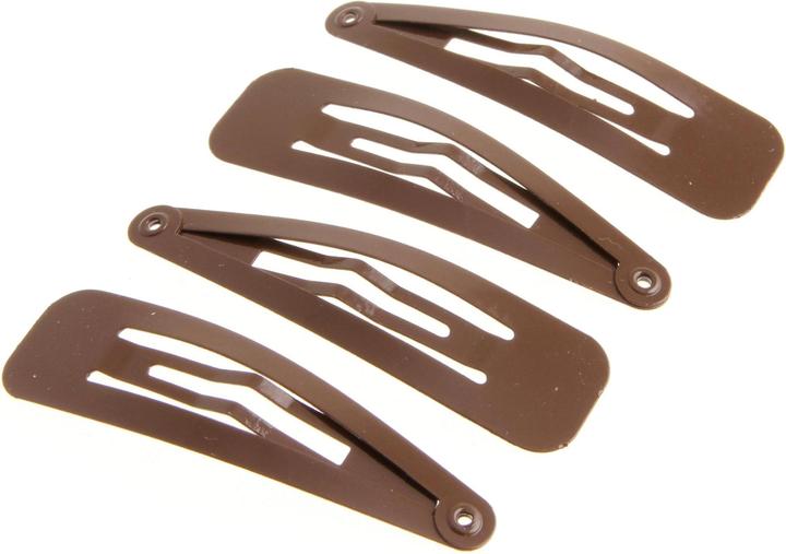 Produktbild DailyGo Haarspange Click Clack metall 5 cm, braun (4 Stk.)