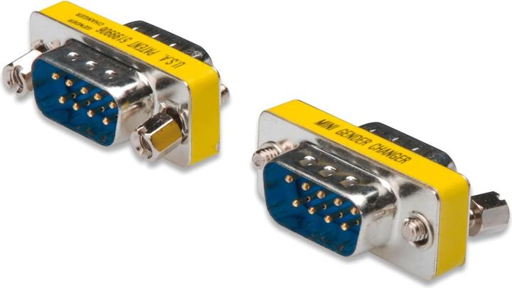 Actual product image Digitus ASSMANN Gender Changer D-Sub9 Metal housing M/M with hexagon nuts (0.01 m)