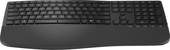 Actual product image HP 685 Comfort Dual-Mode Keyboard, Full-size (100%), Wireless, RF Wireless + Bluetooth, Membrane, Bl (DE, Wireless)