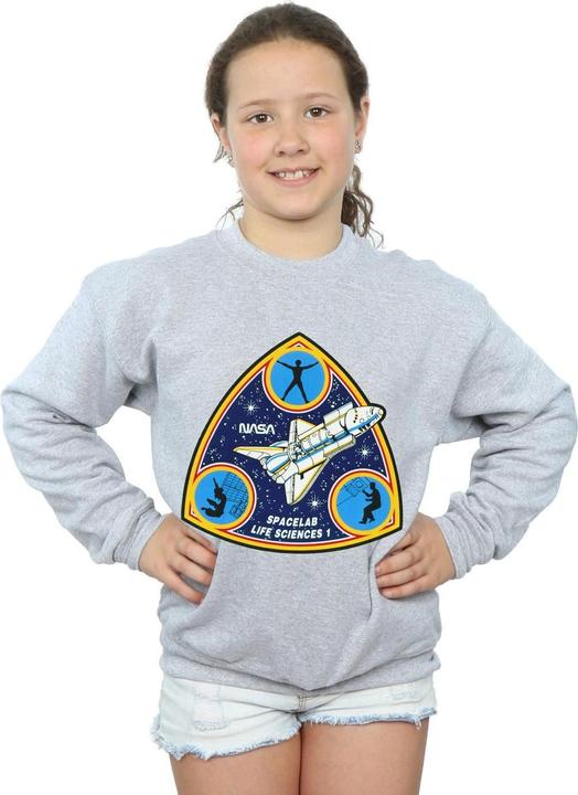 Actual product image Nasa Girls Classic Spacelab Life Science Sweatshirt (152, 158)