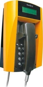 FHF Wetterfestes Telefon FernTel 3 ZB schwarz/gelb ohne Tastatur mit - Analog-Telefo