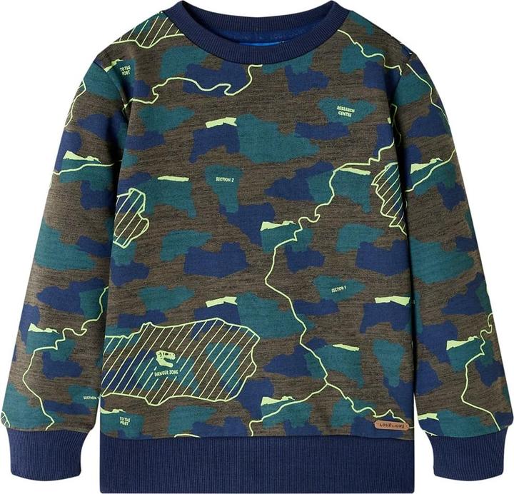 Produktbild VidaXL Kinder-Sweatshirt Dunkles Khaki Melange 116,Material: 80 (116)