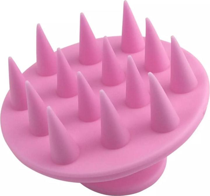 Actual product image JTI Silicone brush for scalp massage - Pink