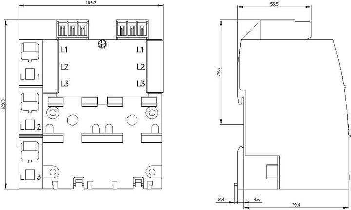 Produktbild Siemens Busbar 3-polig S00+S0