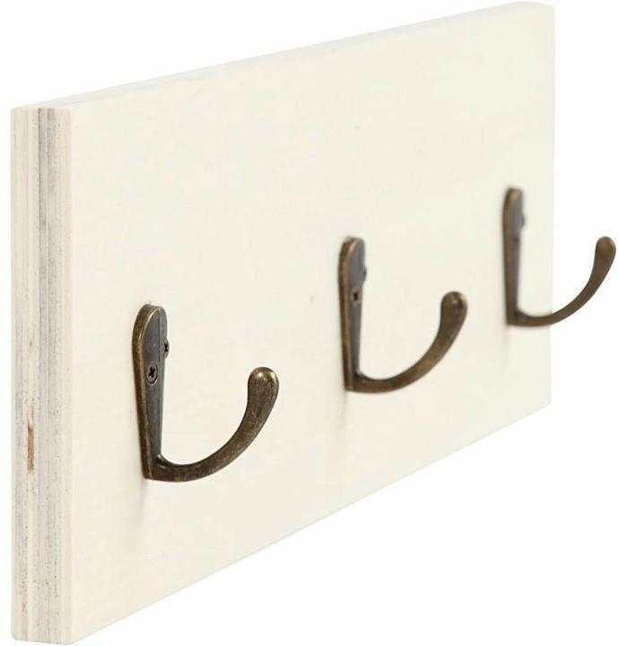 Actual product image Creativ Company Wooden article 30 x 10 cm coat rack with 3 hooks
