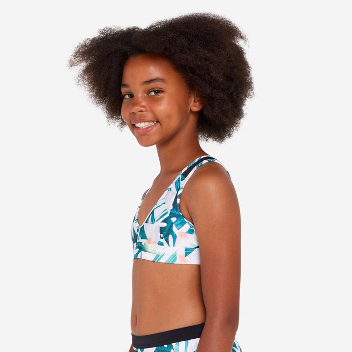 Produktbild Olaian Bikini-Oberteil Mädchen Triangel Lily weiss/geblümt (140)
