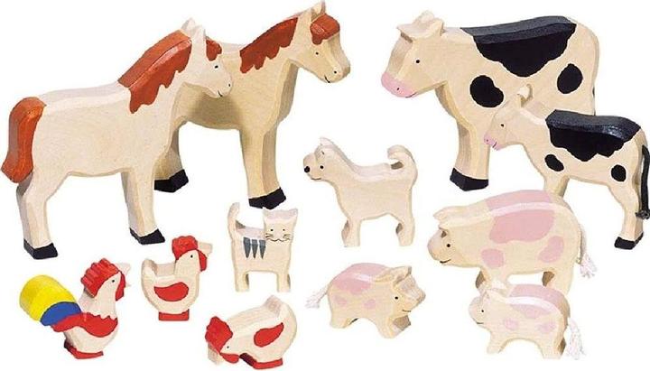 Produktbild Goki Hölzerne Boerderijdierenset