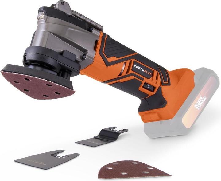 Actual product image Powerplus Dual Power Oscillating Multitool 20V - excl. battery and charger - 5 Acc.