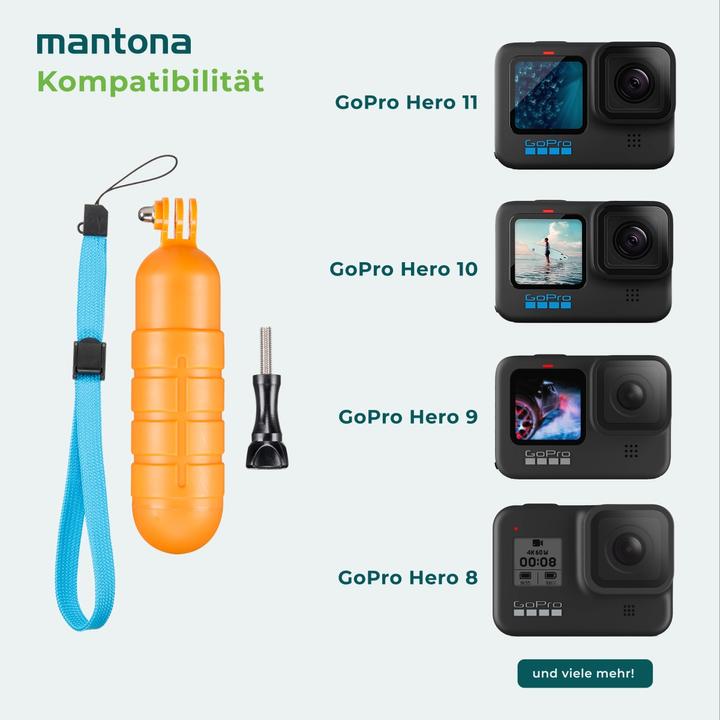 Actual product image mantona Buoyancy aid incl. handle for GoPro (GoPro HERO8 Black)