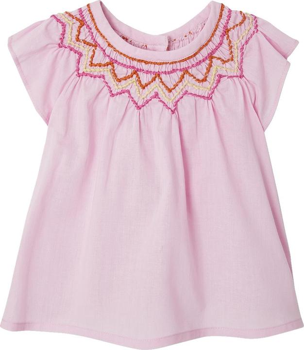 Actual product image Vertbaudet Girls' baby set: blouse, shorts & hairband (98)