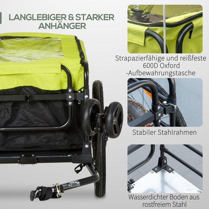 Actual product image Swisshandel24 Goods trailer handcart 130x64x103cm steel black+yellow