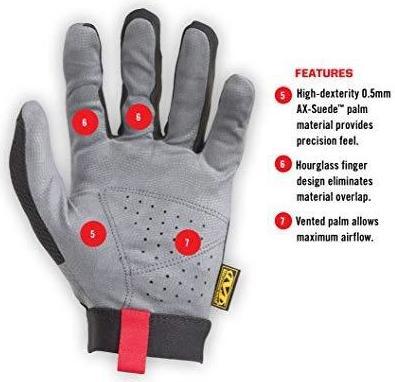 Image du produit Mechanix Wear Gants Mechanix Specialty Hi-Dexterity taille 0.5 10 / L. Paume de 0.5mm d'épaisseur. Velcro, cuir (L)