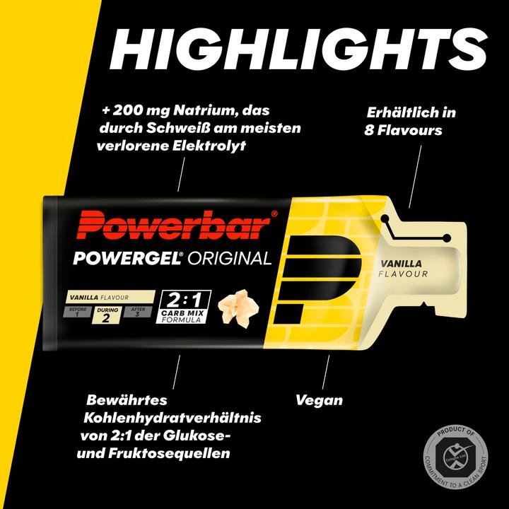 Produktbild Powerbar PowerGel Original (Vanille, 24 Stk., 984 g)