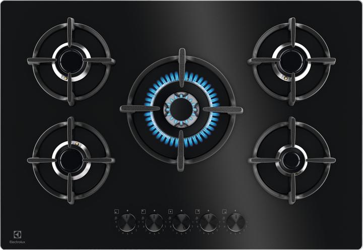 Electrolux EGG75372K Black Flat Surface 75 cm Gaz 5 Cooker(s)