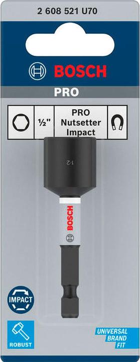 Productafbeelding Bosch Professional Zubehör PRO Moeraanzetter Slag, 1/2" x 65 mm, 2 9/16" x 65 mm (1/2")