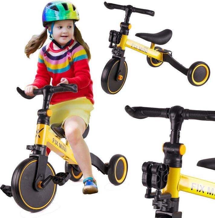 DWM Trike Fix mini cross-country tricycle 3in1 with pedals yellow