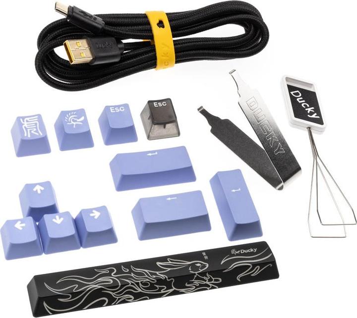 Immagine prodotto Ducky Mini tastiera da gioco One 3 Aura nera, LED RGB - Kailh Jellyfish Y (USA) (Ing. Int., Cablato)