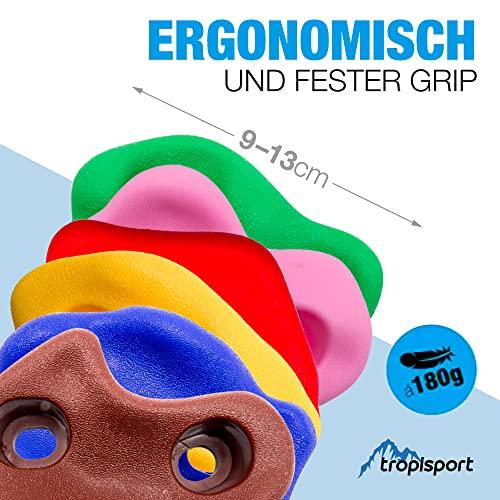 Produktbild Tropisport Klettergriffe - Set aus 10 bunten Klettersteinen (Mehrfarbig)