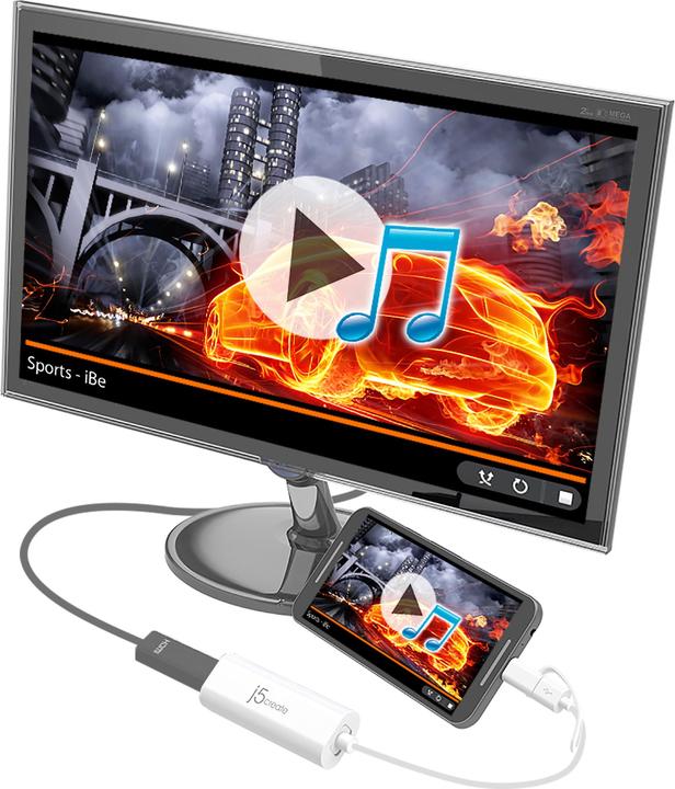 Produktbild j5Create JUA165C-N Adattatore per display da Android™ USB™ a HDMI™ (USB Typ-C, 1.50 cm)